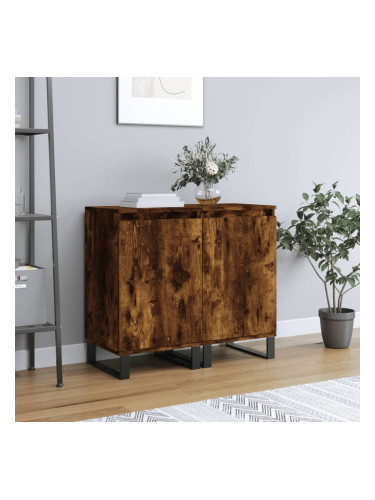 Sonata H Бюфети 2 бр опушен дъб 40x35x70 см инженерно дърво