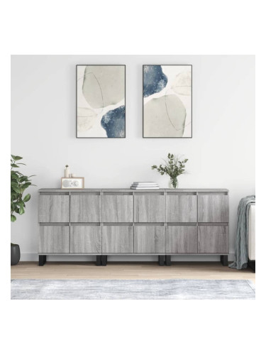 Sonata H Сайдборди, 3 бр, сив сонома, инженерно дърво