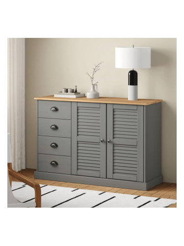 Sonata H Бюфет с чекмеджета VIGO, 113x40x75 см, сив, бор масив