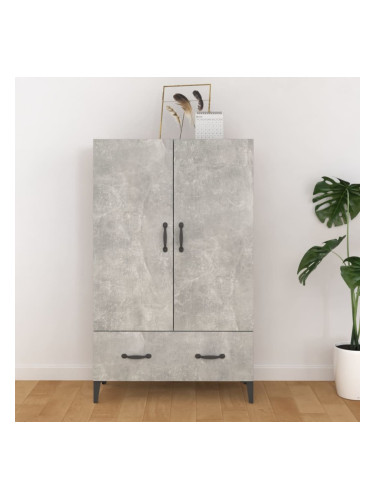 Sonata H Висок шкаф, бетонно сив, 70x31x115 см, инженерно дърво