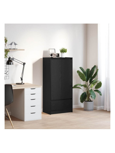 Sonata H Шкаф с чекмеджета, черен дъб 55,5x34x119,5 см, инженерно дърво