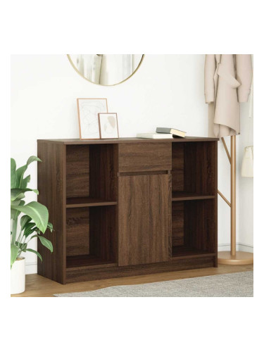 Sonata H Бюфет с чекмеджета, кафяв дъб 101x35x76 см инженерно дърво