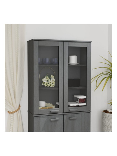 Sonata H Надстройка за шкаф HAMAR, тъмносива, 85x35x100 см, бор масив