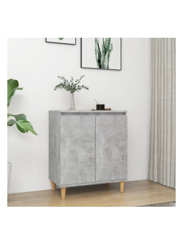 Sonata H Бюфет крака дърво масив бетонно сив 60x35x70 см инженерно дърво