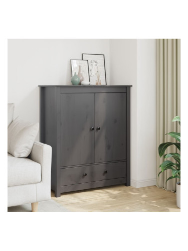 Sonata H Висок шкаф, сив, 83x41,5x100 см, бор масив