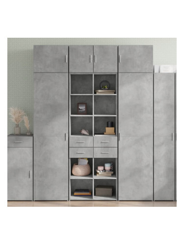 Sonata H Висок шкаф, бетонно сив, 70x42,5x185 см, инженерно дърво