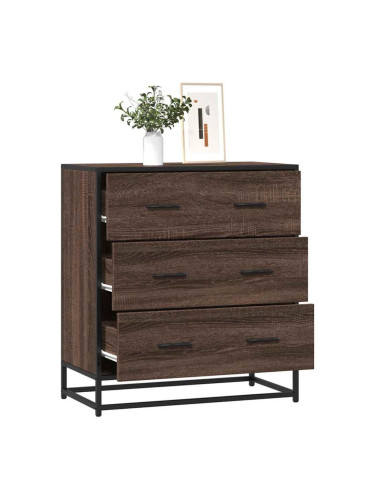 Sonata H Бюфет Кафяв дъб 68x35x76 cm Изработена дървесина и метал