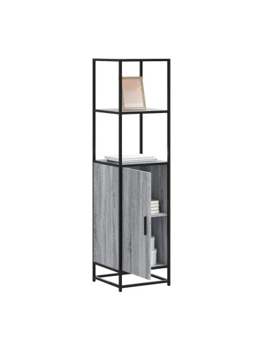 Sonata H Висока дъска Grey Sonoma 35,5x35x139cm Обработено дърво и метал