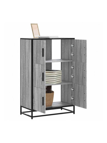 Sonata H Висока дъска Grey Sonoma 68x35x106,5 cm Обработено дърво