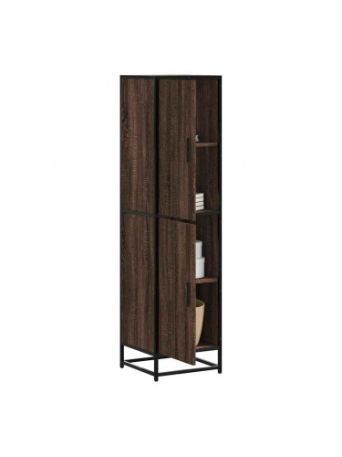Sonata H Висока дъска Кафяв дъб 35,5x35x139 cm Обработено дърво и метал