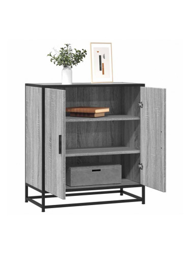 Sonata H Шкаф Grey Sonoma 68x35x76 cm Изработена дървесина и метал
