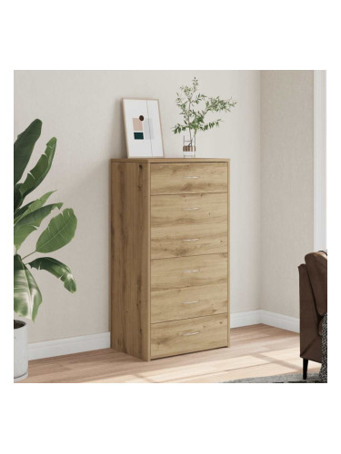 Sonata H Шкаф с 6 чекмеджета Artisan Oak 50x34x96 cm Инженерна дървесина