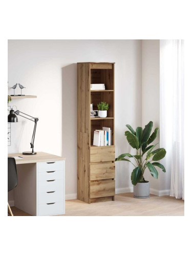 Sonata H Highboard Artisan Дъб 37,5x35x180 cm Инженерна дървесина