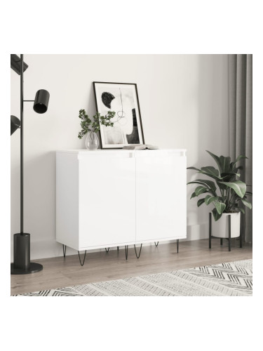 Sonata H Бюфети 2 бр бял гланц 40x35x70 см инженерно дърво