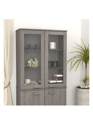 Sonata H Надстройка за шкаф HAMAR светлосива 85x35x100 см бор масив