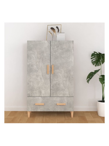 Sonata H Висок шкаф, бетонно сив, 70x31x115 см, инженерно дърво