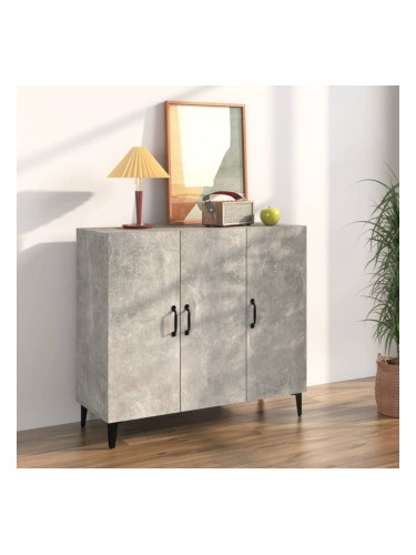 Sonata H Сайдборд, бетонно сив, 90x34x80 см, инженерно дърво