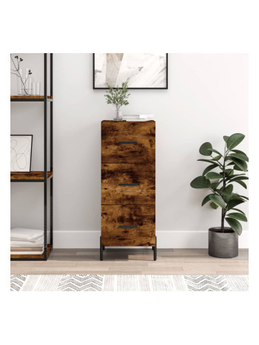 Sonata H Сайдборд, опушен дъб, 34,5x34x90 см, инженерно дърво