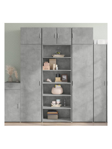 Sonata H Висок шкаф, бетонно сив, 70x41x185 см, инженерно дърво