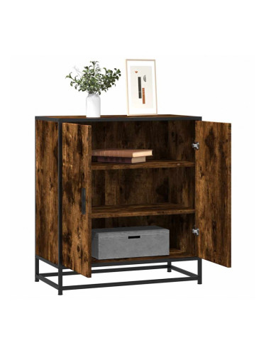 Sonata H Шкаф опушен дъб 68x35x76 cm Изработена дървесина и метал