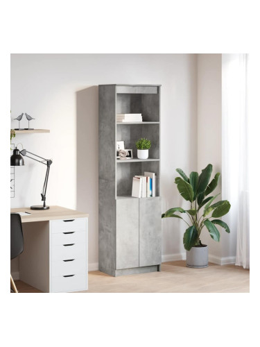 Sonata H Висок шкаф, Бетонно сиво, 50x35x180 cм инженерно дърво