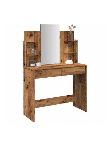 Sonata H Тоалетка с огледало от старо дърво 96x39x142 cm