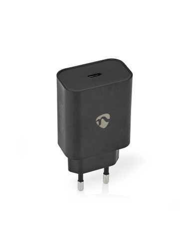 Зарядно за телефон, USB Type-C, 230VAC, 5VDC, 32W, черно, NEDIS