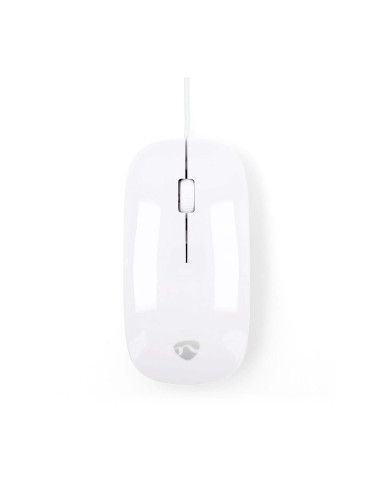 Оптична мишка с 3 бутона NEDIS, MSWD200WT, 1000dpi, цвят бял