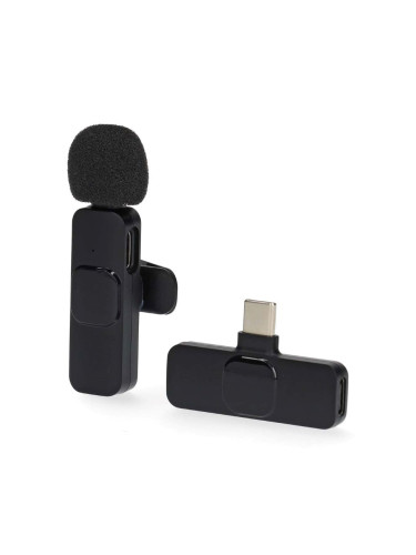 Влогърски микрофон MICW110BK, миниатюрен, 20~20000Hz, USB-C, Bluetooth