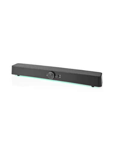 Тонколона, за компютър, LED, USB, 30W, RMS 10W, черен, GSPRSB21020BK, NEDIS