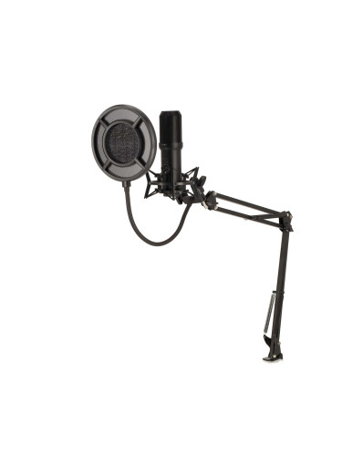 Микрофон GSMIC410BK, настолен за гейминг и стрийминг, USB