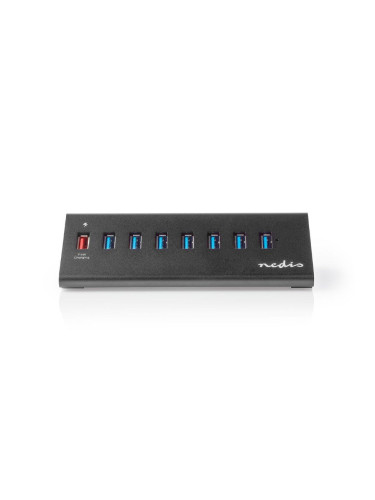 USB хъб 8 порта, UHUBUP3810BK, черен, USB3.0