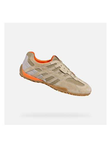 Beige men's sneakers Geox Snake Original - Men's