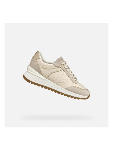 Cream women's sneakers Geox Desya - Women's