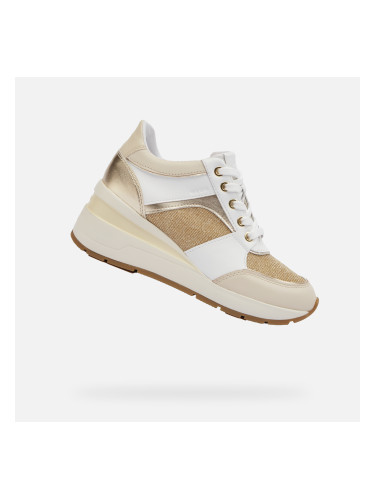 White women's sneakers Geox Zosma - Women's