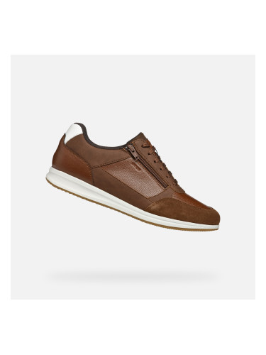 Brown men's sneakers Geox Avery - Men's