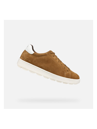 Light brown men's sneakers Geox Spherica ECUB-1 - Men