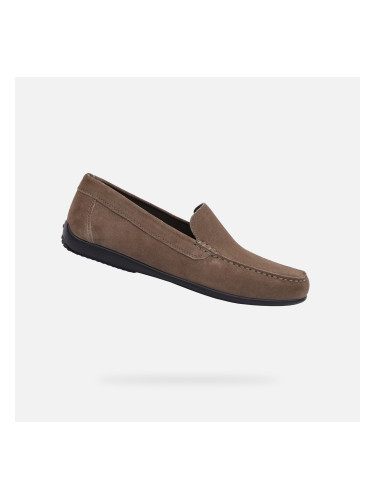 Grey-brown men's moccasins Geox Ascanio - Men's