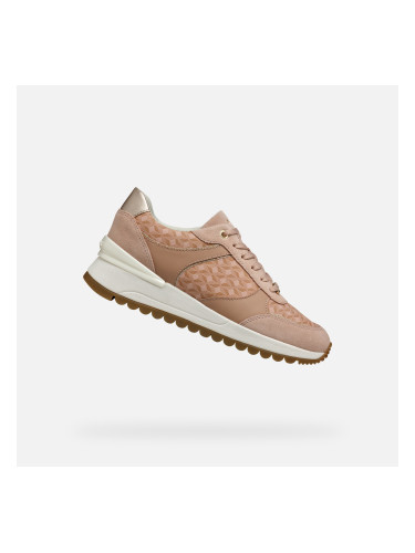 Cream women's sneakers Geox Desya - Women's
