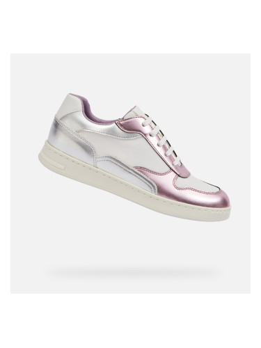 Silver women's sneakers Geox Jaysen - Women's