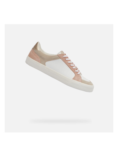 Cream women's sneakers Geox Emmeleny - Women's