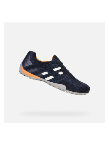 Dark Blue Men's Geox Snake Sneakers - Mens