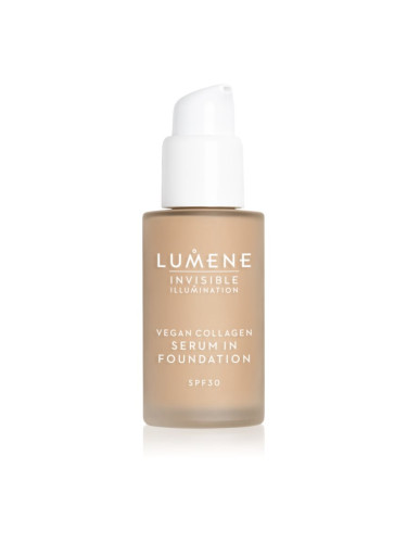 Lumene Invisible Illumination Vegan Collagen Serum in Foundation лек фон дьо тен с подхранващ ефект SPF 30 4 30 мл.