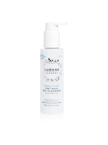 Lumene Nordic Hydra [LÄHDE] Oat Milk нежно почистващо олио за чувствителна кожа на лицето 150 мл.