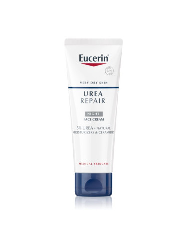 Eucerin UreaRepair Night Cream нощен крем за лице, врат и деколкте без парфюм 50 мл.