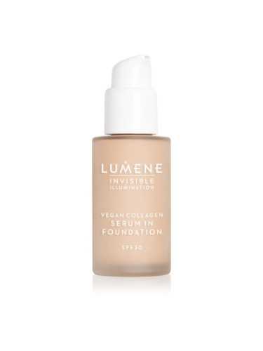 Lumene Invisible Illumination Vegan Collagen Serum in Foundation лек фон дьо тен с подхранващ ефект SPF 30 1.5 30 мл.