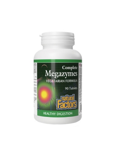 МЕГАЗИМИ РАСТИТЕЛНИ ХРАНОСМИЛАТЕЛНИ ЕНЗИМИ таблетки * 90 НАТУРАЛ ФАКТОРС