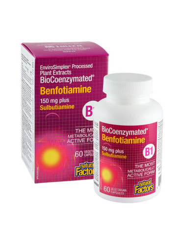 ВИТАМИН B1 (БЕНФОТИАМИН + СУЛБУТИАМИН) капсули * 60 НАТУРАЛ ФАКТОРС