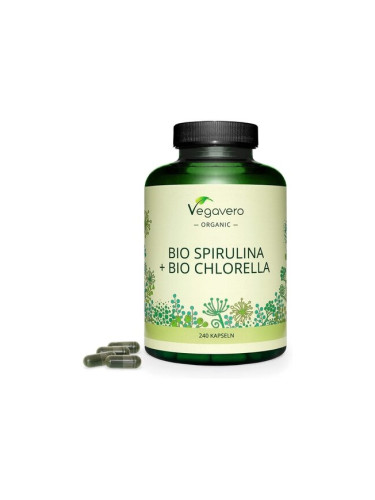 Спирулина + Хлорела, БИО 240 капсули | Vegavero
