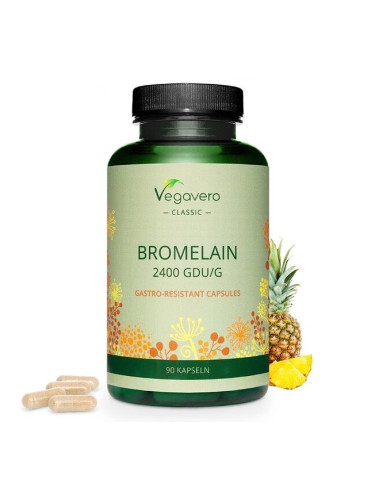 БРОМЕЛАИН - BROMELAIN, 90 капсули Vegavero